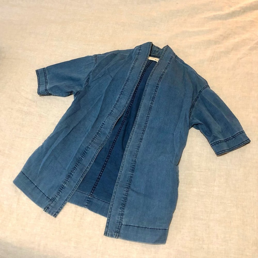 Wilfred Free XXS Denim Womens short sleeved cardigan